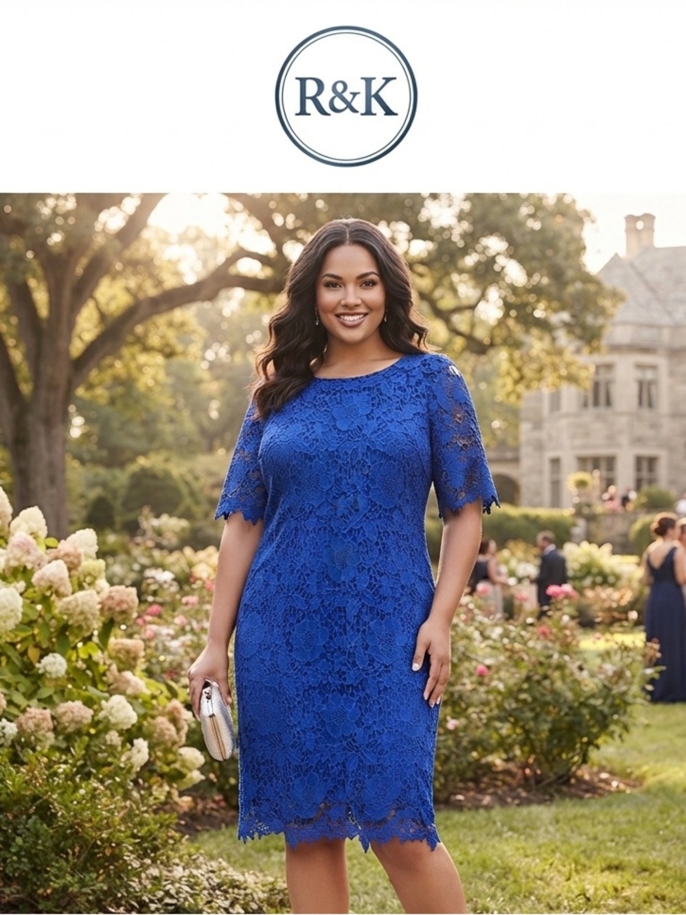 R&K Cobalt Lace Midi Dress